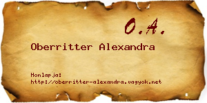Oberritter Alexandra névjegykártya